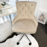 NEW! VC PLUSH ADJUSTABLE VANITY CHAIR - GREY