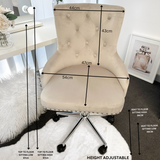 NEW! VC PLUSH ADJUSTABLE VANITY CHAIR - GREY